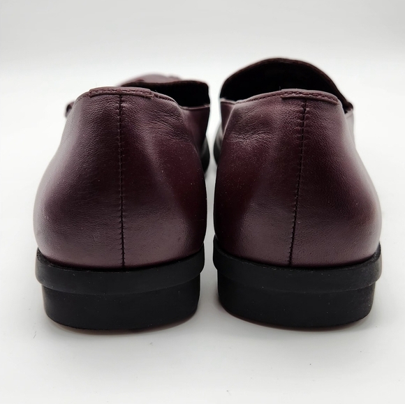 Women's High Sierra Meredith Brown Leather Square Toed Slip-On Flat Loafers 8.5 - Picture 5 of 6